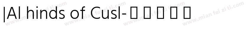|Al hinds of Cusl字体转换